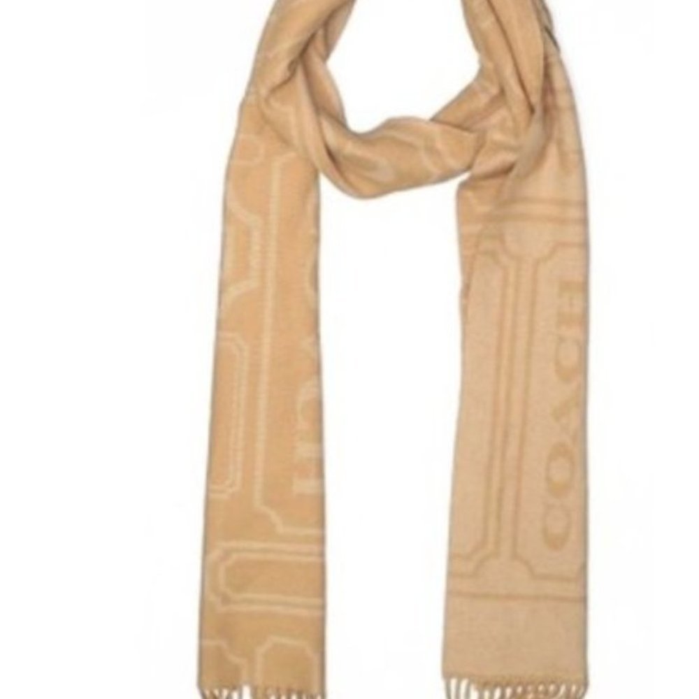 COACH  Lady's Cream Scarf - Picture 5 of 8